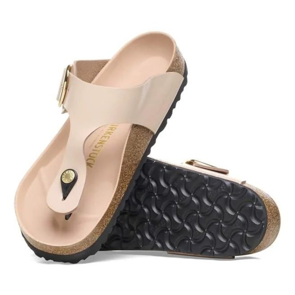 Birkenstock Gizeh EVA Thong Sandals in Nude/Blush with Black Toe Post
